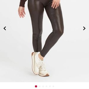 Spanx faux leather croc shine leggings